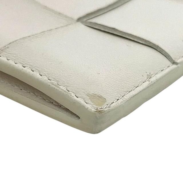 ボッテガヴェネタ コインケース ホワイト カセット 679843 小銭入れ レザー 中古 P01931123D BOTTEGA VENETA ファスナー 白 ロゴ シンプル ミニ カードホルダー イントレチャート メンズ レディース_2