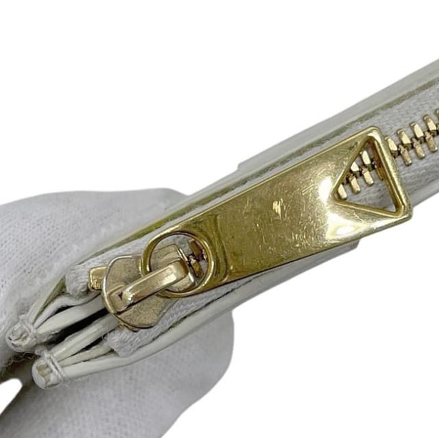 ボッテガヴェネタ コインケース ホワイト カセット 679843 小銭入れ レザー 中古 P01931123D BOTTEGA VENETA ファスナー 白 ロゴ シンプル ミニ カードホルダー イントレチャート メンズ レディース_6