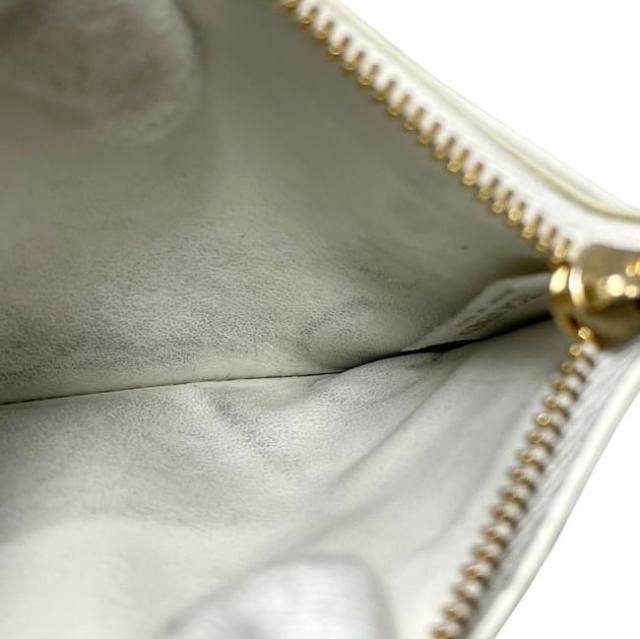 ボッテガヴェネタ コインケース ホワイト カセット 679843 小銭入れ レザー 中古 P01931123D BOTTEGA VENETA ファスナー 白 ロゴ シンプル ミニ カードホルダー イントレチャート メンズ レディース_8