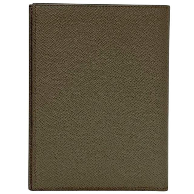 エルメス 二つ折り 財布 MC フレミング グレージュ 美品 札入 レザー エプソントゥルティエール 中古 Ｔ刻印 HERMES シンプル レア 小銭入れなし 折り財布 本革 グレインレザー グレー ベージュ 革財布 レディース メンズ_2