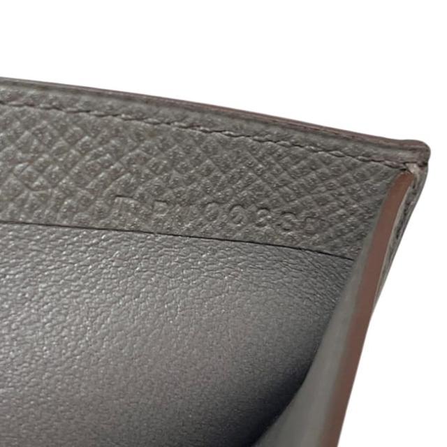 エルメス 二つ折り 財布 MC フレミング グレージュ 美品 札入 レザー エプソントゥルティエール 中古 Ｔ刻印 HERMES シンプル レア 小銭入れなし 折り財布 本革 グレインレザー グレー ベージュ 革財布 レディース メンズ_8