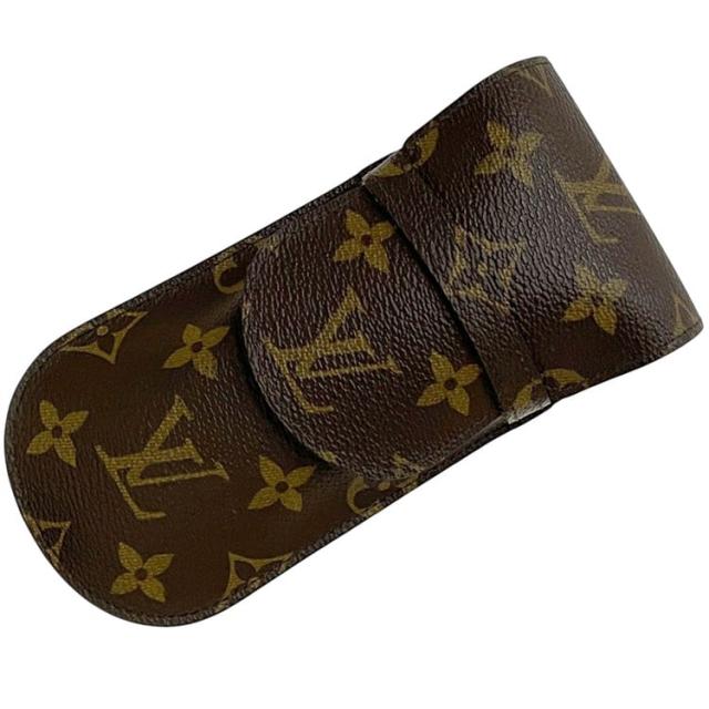 ルイ ヴィトン メガネケース エテュイ リュネット ラバ ブラウン モノグラム M62970 美品 小物入れ モノグラムキャンバス 中古 MI0016 LOUIS VUITTON ペンケース フラップ 筆記用具 老眼鏡 サングラス 茶色