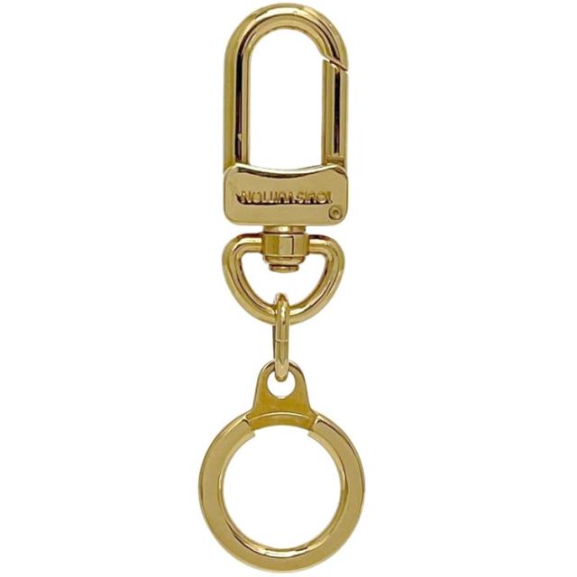ルイ ヴィトン キーリング アノクレ ゴールド M62694 美品 GP 中古 LOUIS VUITTON 鍵 ホルダー キーホルダ シンプル カラビナ 金色 定番 人気 メンズ レディース ゴールド金具 キー ヴィンテージ 男女兼用