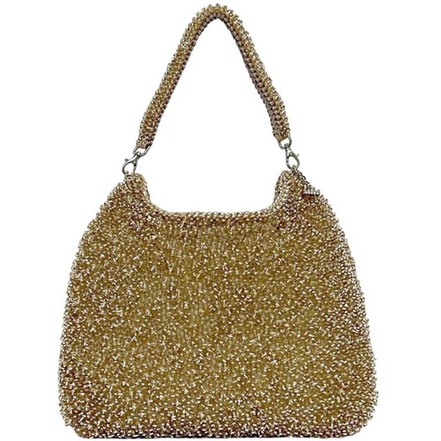 アンテプリマ トートバッグ ワイヤーバッグ ゴールド 美品 PVC 中古 ANTEPRIMA マグネット 軽い 編み込み 金 レディース 女性 定番 人気 シンプル ヴィンテージ マグネット開閉 金色 軽い 軽量 大容量 カジュアル