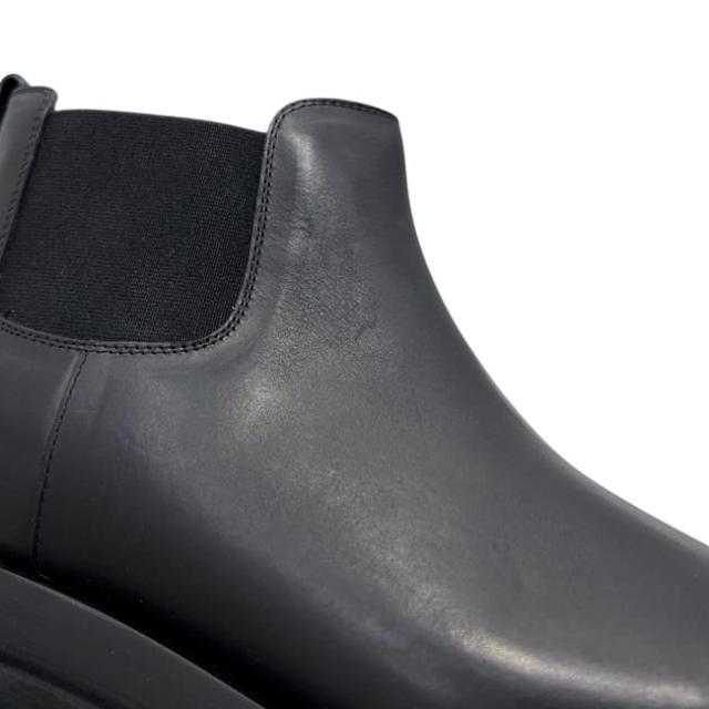 ボッテガヴェネタ ショートブーツ タイヤアンクル サイドゴア チェルシー ブーツ ブラック 未使用 42 27.0cm レザー Sランク BOTTEGA VENETA アパレル 黒 メンズ 靴 シューズ 箱付き 定番 人気 男性 シンプル