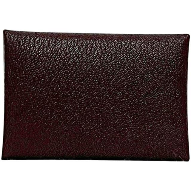 エルメス 二つ折り 財布 カルヴィ デュオ ブラウン ブルー 美品 小銭入れ レザー エプソン 中古 Ｚ刻印 2021年製造 HERMES コインケース 茶色 折りたたみ ホック シンプル 本革 箱付き メンズ レディース 男女兼用 定番_2