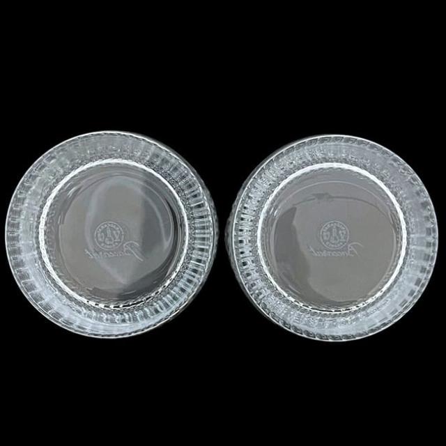 バカラ ルイ ヴィトン ペアグラス ナンシー クリア モノグラムフラワー 未使用 美品 クリスタルガラス Sランク Baccarat LOUIS VUITTON グラス 透明 タンブラー ペア ナンシーシリーズ 箱付き コラボ レア_4