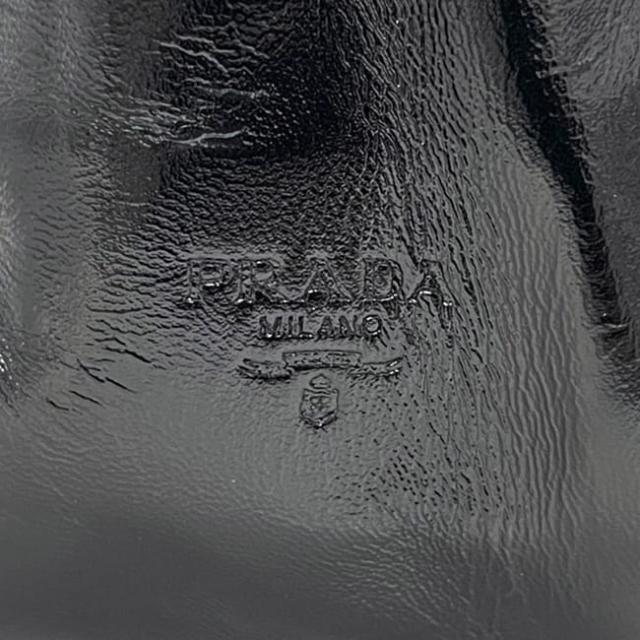 プラダ ハンドバッグ ブラック NERO VERNI CE SPORT B6026 ミニバッグ パテント 中古 51 PRADA トートバッグ 黒 セミショルダー レア ヴィンテージ シンプル トート コーティングレザー 人気_6