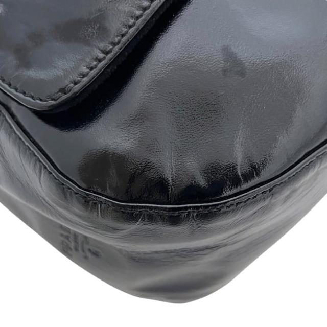 プラダ ハンドバッグ ブラック NERO VERNI CE SPORT B6026 ミニバッグ パテント 中古 51 PRADA トートバッグ 黒 セミショルダー レア ヴィンテージ シンプル トート コーティングレザー 人気_7