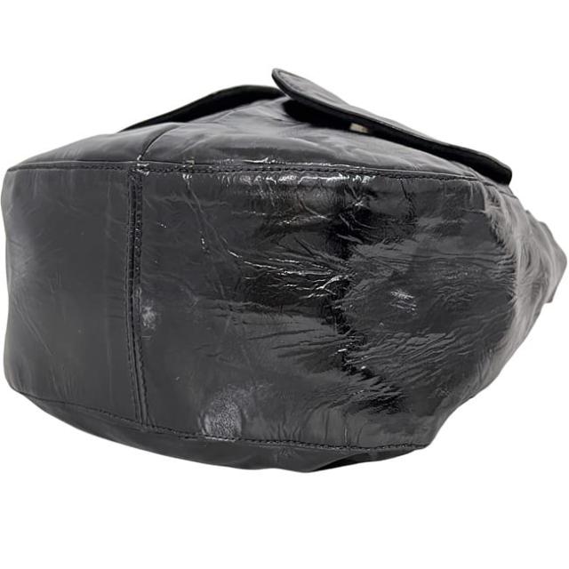 プラダ ハンドバッグ ブラック NERO VERNI CE SPORT B6026 ミニバッグ パテント 中古 51 PRADA トートバッグ 黒 セミショルダー レア ヴィンテージ シンプル トート コーティングレザー 人気_8