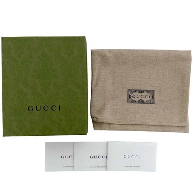 グッチ 二つ折り 財布 ダイアナコンパクト ベージュ ブラウン ジャンボＧＧ バンブー 658635 2149 未使用 新品 キャンバス レザー 竹 Sランク GUCCI GG 茶色 ロゴ ホック コンパクト 折り財布 美品 箱付き_9