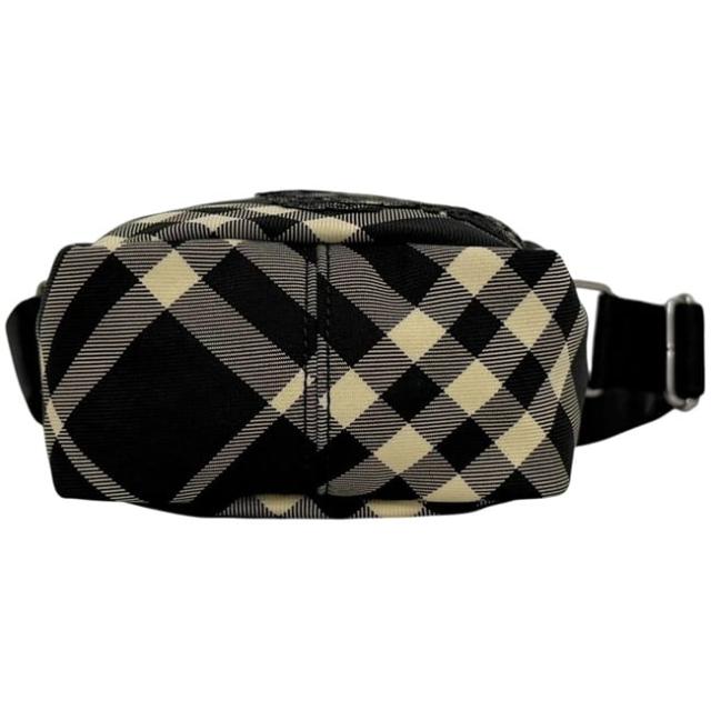 バーバリー ショルダーバッグ ブラック クラシックチェック 8097636 未使用 美品 キャンバス レザー Sランク BURBERRY クロスボディ 黒 ミニバッグ ファスナー チェック柄 ロゴワッペン スマホショルダー ポシェット_5