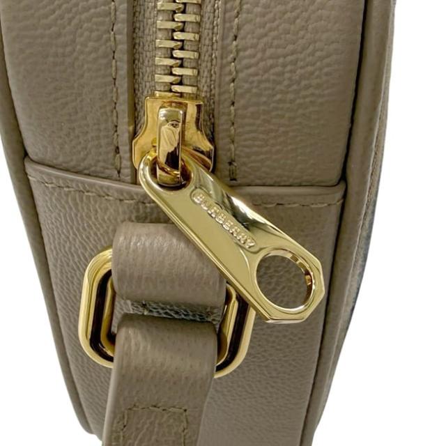バーバリー ショルダーバッグ ベージュ ノバチェック 8085076 未使用 美品 キャンバス レザー Sランク BURBERRY クロスボディ 斜め掛け ファスナー チェック柄 ミニバッグ ポシェット レディース メンズ 男女兼用 定番_7