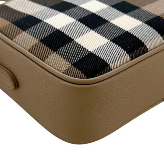 バーバリー ショルダーバッグ ベージュ ノバチェック 8085076 未使用 美品 キャンバス レザー Sランク BURBERRY クロスボディ 斜め掛け ファスナー チェック柄 ミニバッグ ポシェット レディース メンズ 男女兼用 定番_8