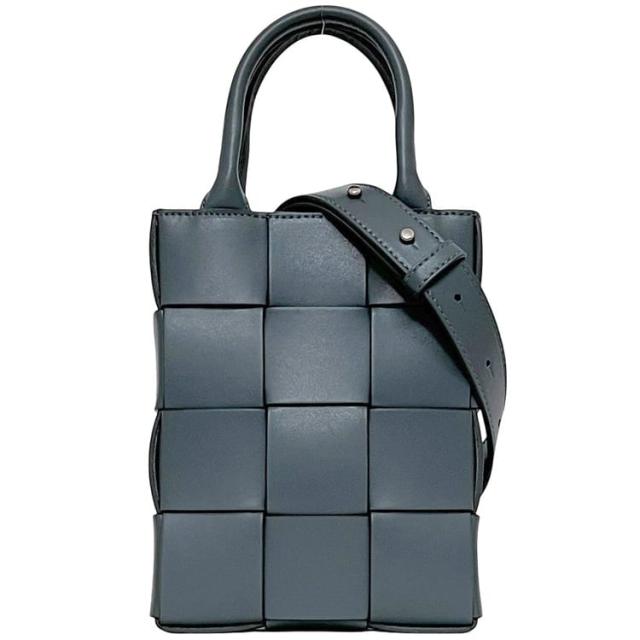 ボッテガヴェネタ 2way バッグ ミニカセット ショルダーバッグ グレー カセット 709341 美品 トップハンドル レザー 中古 BOTTEGA VENETA クロスボディ 灰色 マキシイントレ イントレチャート ミニバッグ ミニ