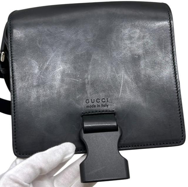 グッチ ショルダーバッグ ブラック ベージュ GGスプリーム 473877 美品 GGスプリームキャンバス レザー 中古 213048 GUCCI フラップ GG メンズ クロスボディ 斜め掛け 縦長 メンズ レディース 男女兼用 定番_3