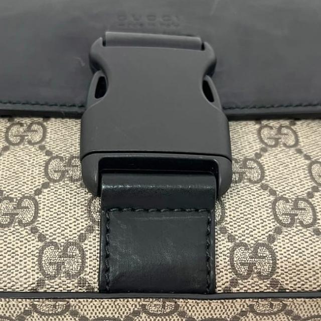 グッチ ショルダーバッグ ブラック ベージュ GGスプリーム 473877 美品 GGスプリームキャンバス レザー 中古 213048 GUCCI フラップ GG メンズ クロスボディ 斜め掛け 縦長 メンズ レディース 男女兼用 定番_5