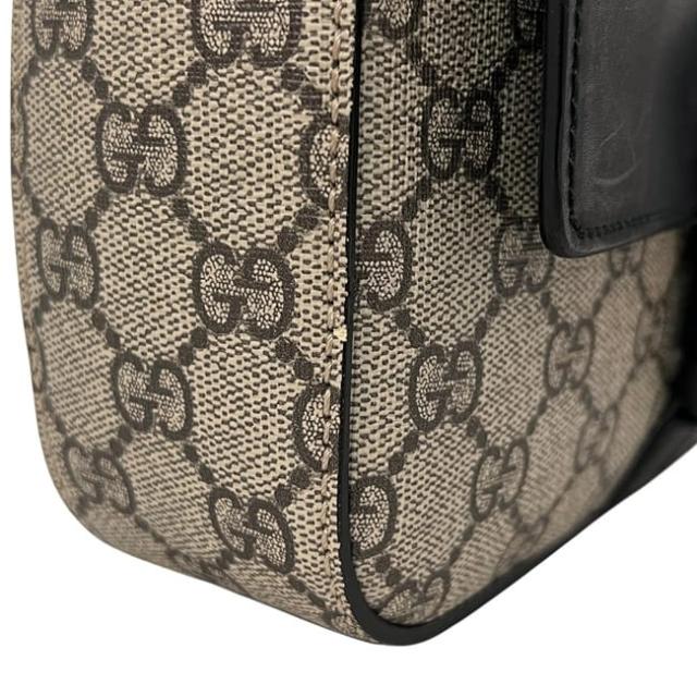 グッチ ショルダーバッグ ブラック ベージュ GGスプリーム 473877 美品 GGスプリームキャンバス レザー 中古 213048 GUCCI フラップ GG メンズ クロスボディ 斜め掛け 縦長 メンズ レディース 男女兼用 定番_7