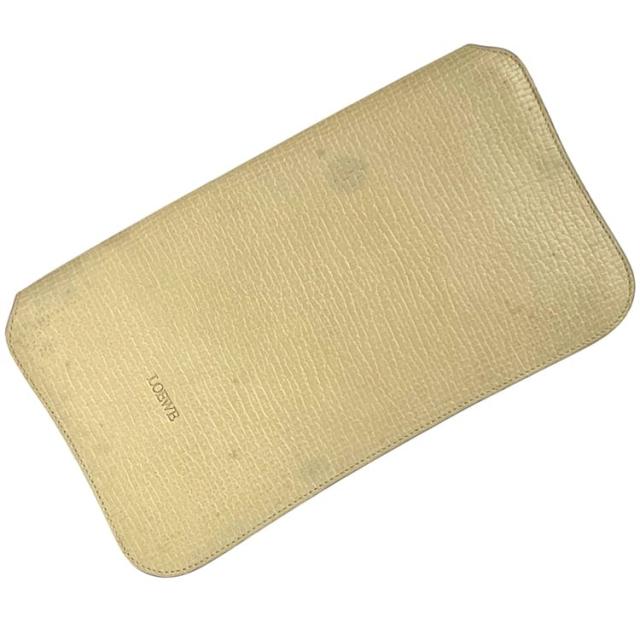 ロエベ ラウンドファスナー オーガナイザー ベージュ トラベルポーチ レザー 中古 LOEWE ファスナー 書類 パスケース トラベルケース カードホルダー ウォレット 財布 ヴィンテージ 革 メンズ レディース 男女兼用 シンプル