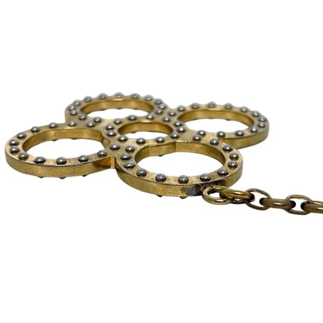 ルイ ヴィトン バッグチャーム ビジューサックタパージュ ゴールド シルバー M65090 キーホルダー メタル 中古 LOUIS VUITTON LV 金 銀 モノグラム フラワー キーリング スタッズ レディース メンズ シンプル_5