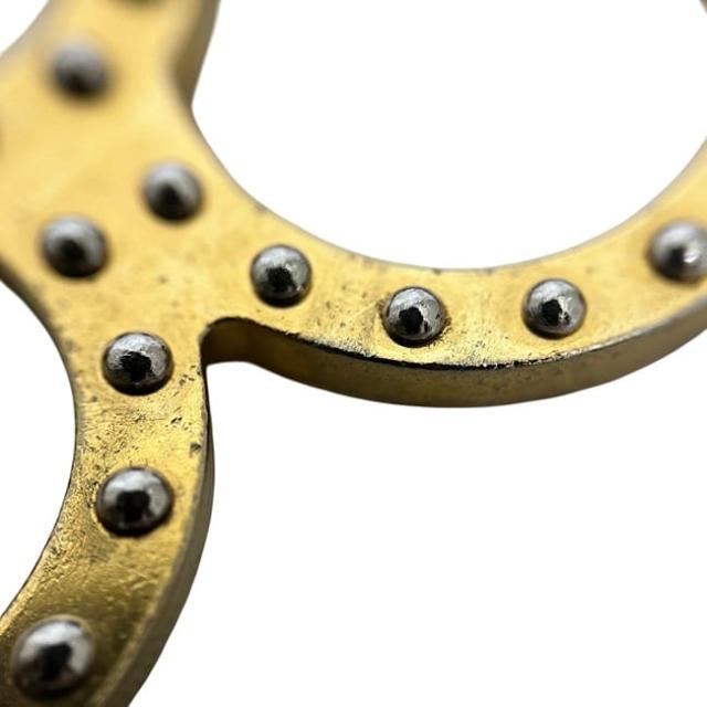 ルイ ヴィトン バッグチャーム ビジューサックタパージュ ゴールド シルバー M65090 キーホルダー メタル 中古 LOUIS VUITTON LV 金 銀 モノグラム フラワー キーリング スタッズ レディース メンズ シンプル_6
