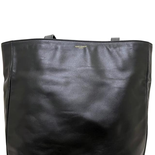 サンローラン トートバッグ ヴォーリセ リバーシブルトート ブラック 320899 美品 レザー 中古 203419 SAINT LAURENT PARIS レザートート 黒 シンプル ワンポイント ロゴ 本革 肩掛け 軽い メンズ_9