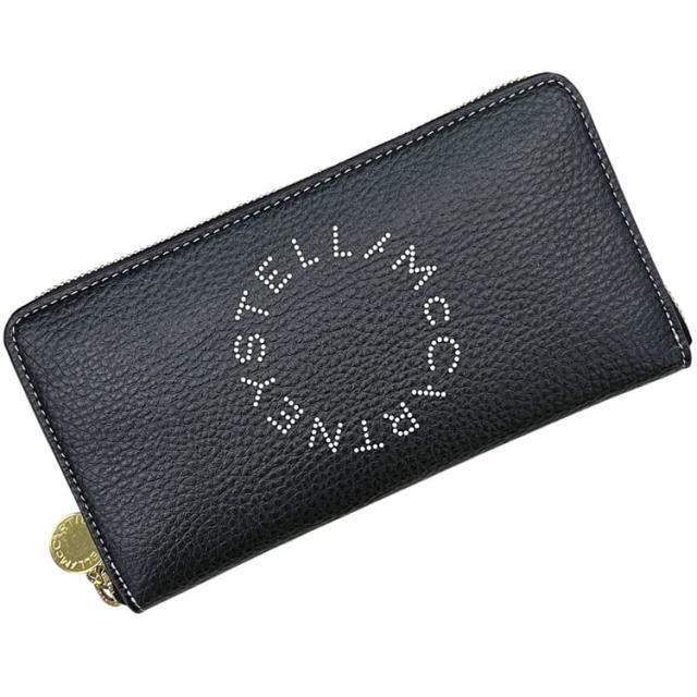 ステラマッカートニー ラウンドファスナー 長財布 ネイビー 