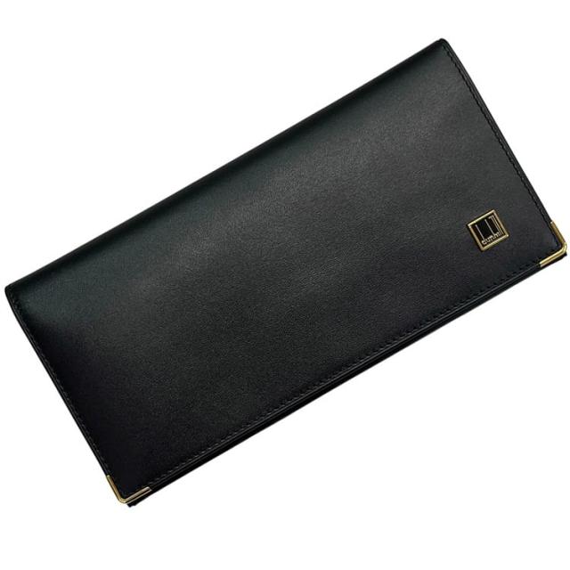 ダンヒル 二つ折り 長財布 ブラック サッチェル 財布 美品 レザー 中古 dunhill ワンポイント ロゴ 金具 箱付き カーフレザー 黒 ゴールド金具 メンズ 男性 定番 人気 シンプル 本革 革財布 ヴィンテージ ロゴ金具 ダンヒル 二つ折り 長財布 ブラック サッチェル 財布 美品 レザー 中古