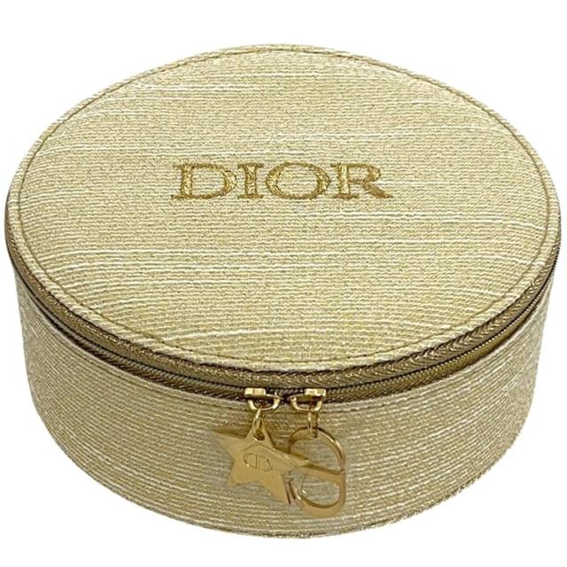 クリスチャン ディオール ポーチ TROUSSE VANITY ヴァニティケース ゴールド BEAUTE - 未使用 美品 ジャガードキャンバス Sランク Christian Dior 丸 ラウンド ロゴ 刺繍 ファスナー 小物入れ 7,448円