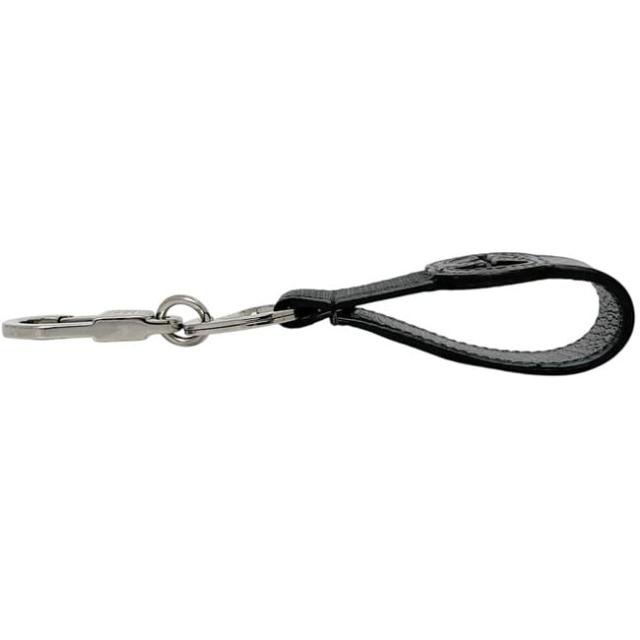 グッチ キーリング ブラック グレー インターロッキング 701432 美品 PVC レザー 中古 479292 GUCCI GG 黒 鍵 ホルダー チャーム キーホルダー バッグチャーム 箱付き ロゴ シンプル 定番 人気 メンズ_1