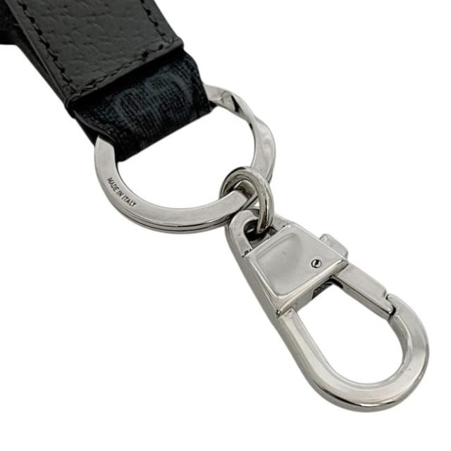 グッチ キーリング ブラック グレー インターロッキング 701432 美品 PVC レザー 中古 479292 GUCCI GG 黒 鍵 ホルダー チャーム キーホルダー バッグチャーム 箱付き ロゴ シンプル 定番 人気 メンズ_5