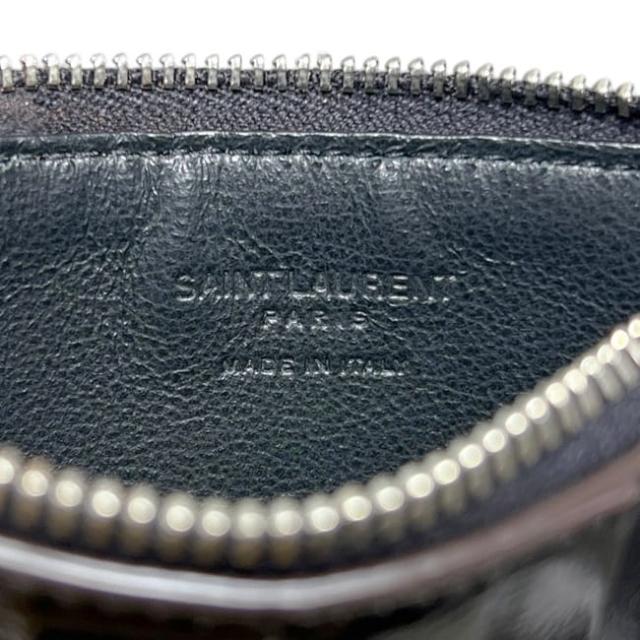 サンローラン ケース ブラック GBL609362 0724 美品 カードホルダー 小銭入れ イールスキン レザー 中古 SAINT LAURENT PARIS ウナギ 鰻 ファスナー 小銭入れ ミニ 財布 カードケース 箱付き サンローラン コインケース ブラック GBL609362 0724 美品 カード