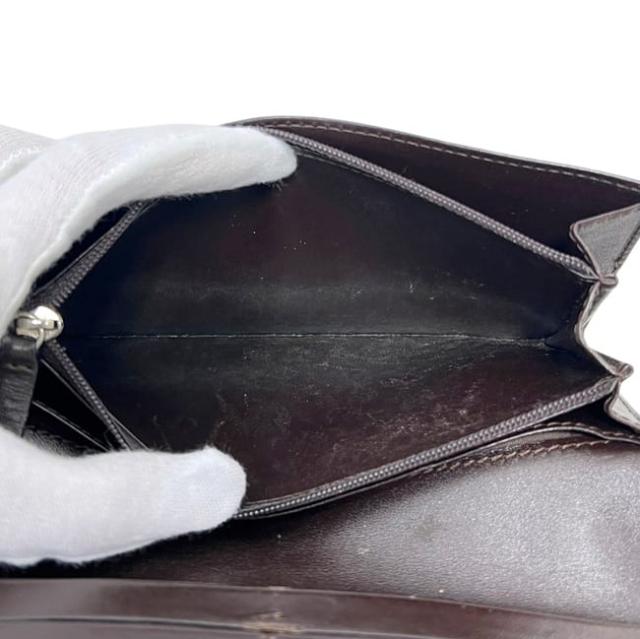 ロエベ 二つ折り 長財布 ダークグレー アナグラム 168 80 966 美品 財布 PVC レザー 中古 LOEWE ロゴ 総柄 ホック ロング ウォレット 小銭入れ有 ヴィンテージ レディース メンズ男女兼用 定番 人気 シンプル_2