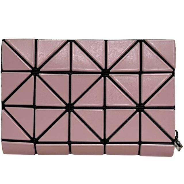 バオバオ イッセイミヤケ 二つ折り 財布 ピンク BB03-AG781 美品 PVC 中古 BAOBAO ISSEY MIYAKE ファスナー ウォレット 小銭入れ有 レディース メンズ 男女兼用 シンプル 定番 人気 コンパクト_1