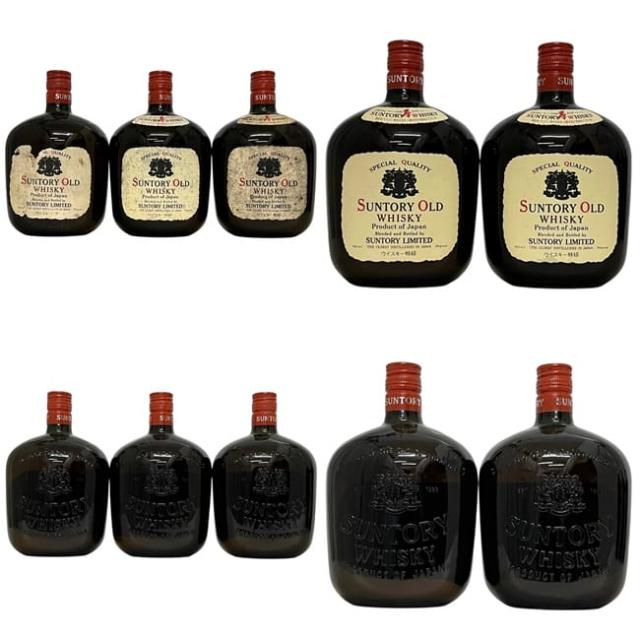 【未開封】古酒 サントリー オールドウイスキー 大小サイズ5本フルセット サントリーオールド 5本セット SUNTORY OLD WHISKY セット商品