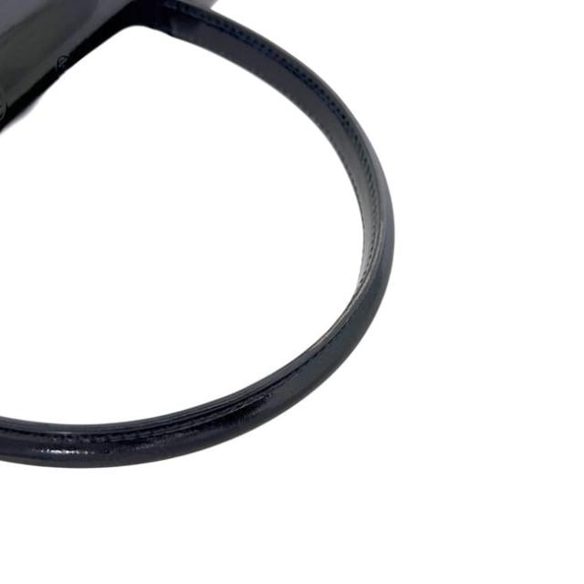 カルティエ ハンドバッグ ダークネイビー ハッピーバースデー 美品 パテント レザー 中古 Cartier トップハンドル フラップ ダークネイビー 紺色 ターンロック ロゴ 総柄 自立 マチ有 レディース 女性 定番 人気 ヴィンテージ_7