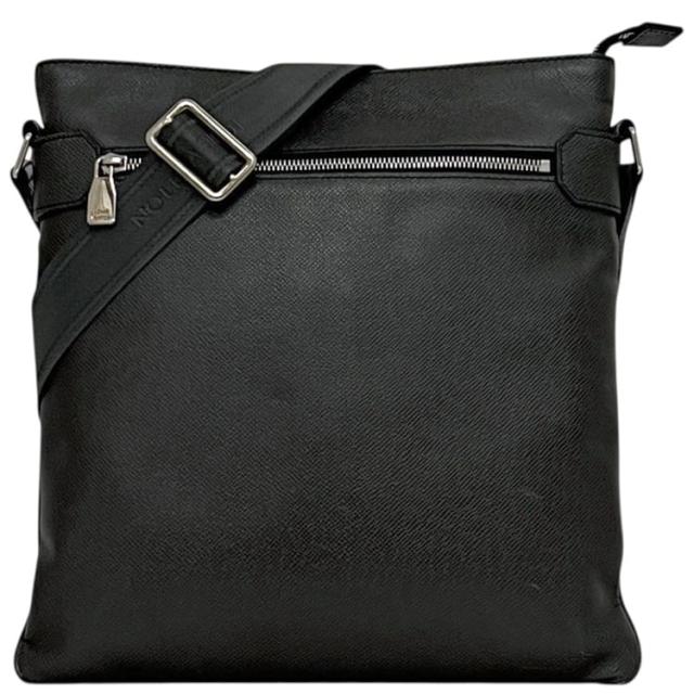ルイ ヴィトン ショルダーバッグ サシャ グレー アルドワーズ タイガ M32712 美品 タイガレザー 中古 MB1161 LOUIS VUITTON 革 灰色 クロスボディ 斜め掛け ファスナー LV ロゴ ストラップ メンズ 男性
