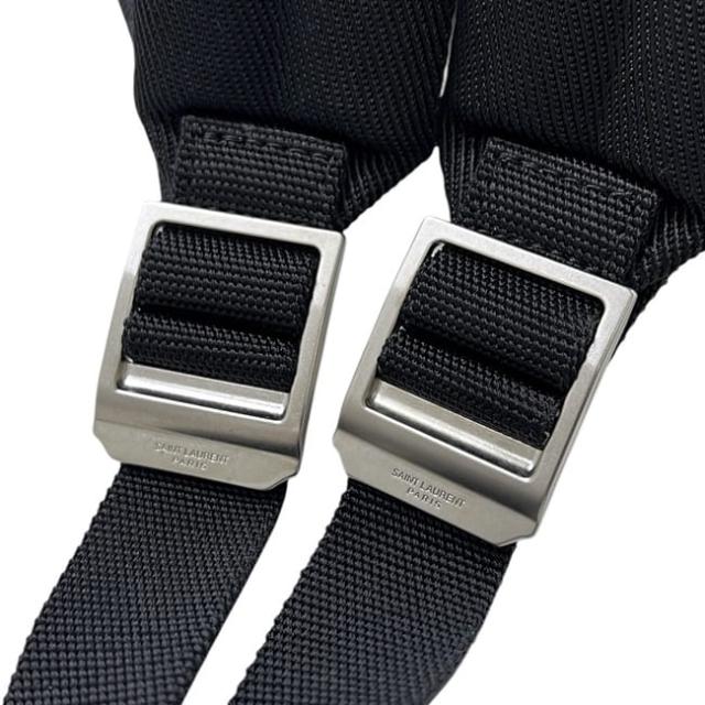 サンローラン バックパック ロックサック ブラック 黒 PLB468008 美品 リュック キャンバス レザー 中古 1117 SAINT LAURENT_8
