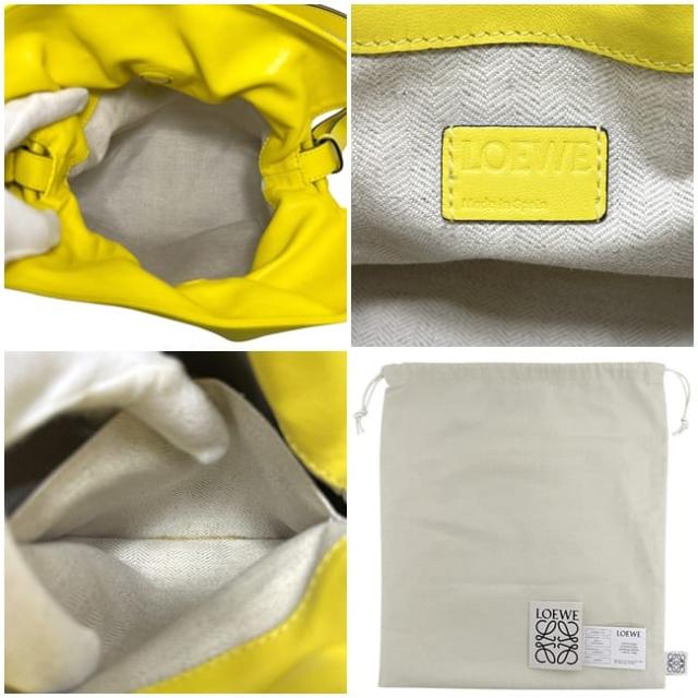 ロエベ 2way バッグ フラメンコノット イエロー 黄色 フラメンコ アナグラム 334.81.K65 美品 ショルダーバッグ トートバッグ ナッパ レザー 中古 261609_2