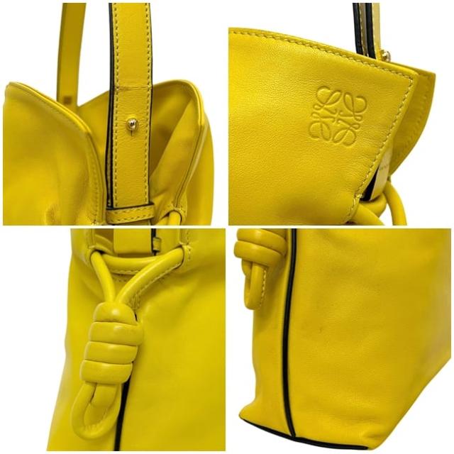 ロエベ 2way バッグ フラメンコノット イエロー 黄色 フラメンコ アナグラム 334.81.K65 美品 ショルダーバッグ トートバッグ ナッパ レザー 中古 261609_6