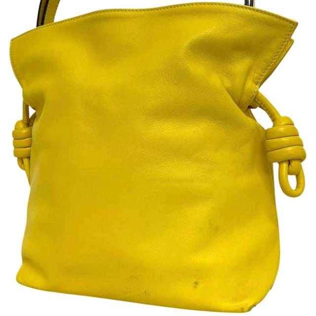 ロエベ 2way バッグ フラメンコノット イエロー 黄色 フラメンコ アナグラム 334.81.K65 美品 ショルダーバッグ トートバッグ ナッパ レザー 中古 261609_7