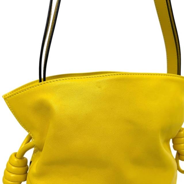 ロエベ 2way バッグ フラメンコノット イエロー 黄色 フラメンコ アナグラム 334.81.K65 美品 ショルダーバッグ トートバッグ ナッパ レザー 中古 261609_9
