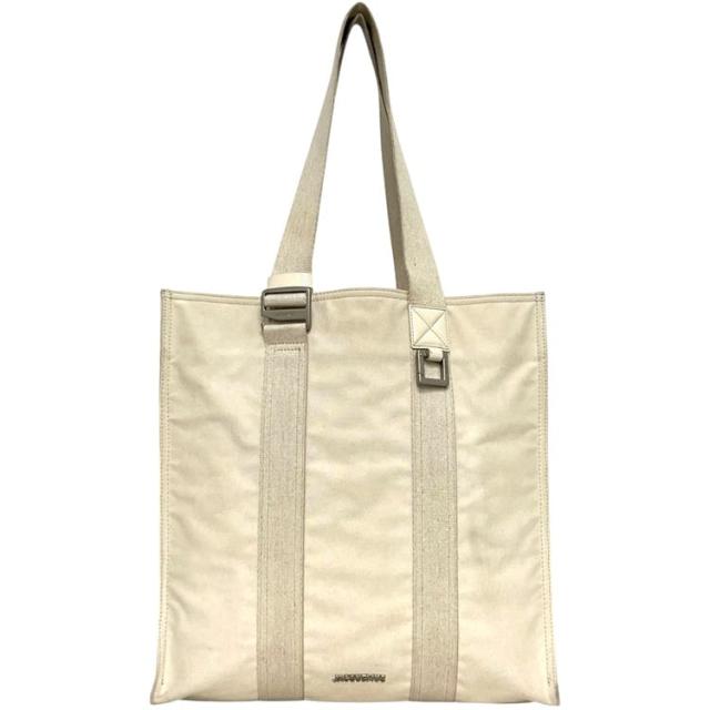 ジャックムス トートバッグ Le Cabas Cuerda ホワイト 白 クエルダ 236BA305-3137 110 美品 キャンバス 中古 PE2103