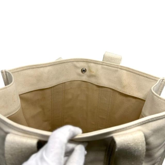 ジャックムス トートバッグ Le Cabas Cuerda ホワイト 白 クエルダ 236BA305-3137 110 美品 キャンバス 中古 PE2103_3