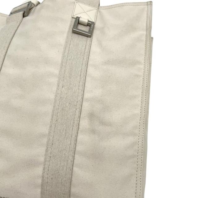 ジャックムス トートバッグ Le Cabas Cuerda ホワイト 白 クエルダ 236BA305-3137 110 美品 キャンバス 中古 PE2103_6