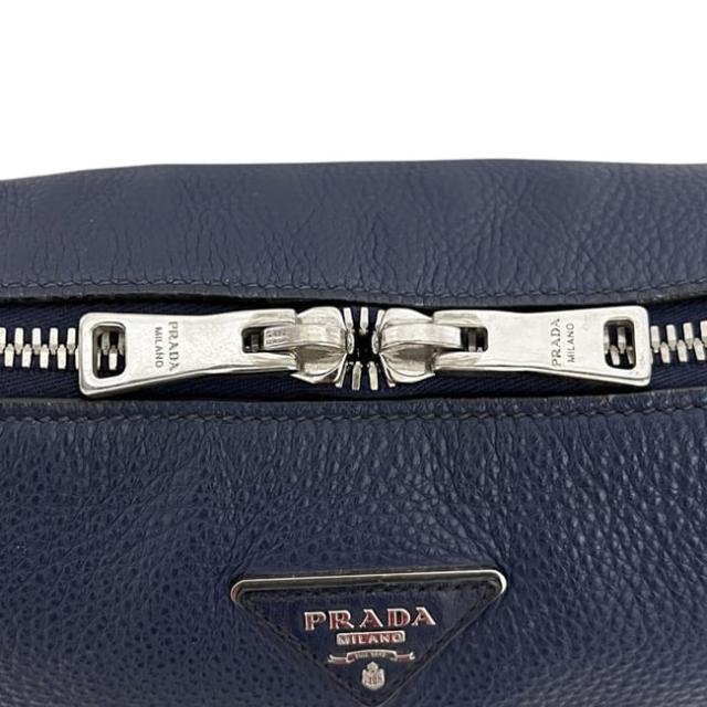 プラダ ショルダーバッグ ネイビー 紺色 ヴィッテロダイノ 美品 クロスボディ レザー 中古 14/Ｃ_3