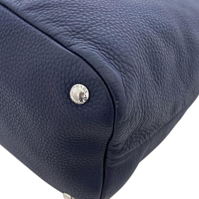 プラダ ショルダーバッグ ネイビー 紺色 ヴィッテロダイノ 美品 クロスボディ レザー 中古 14/Ｃ_8