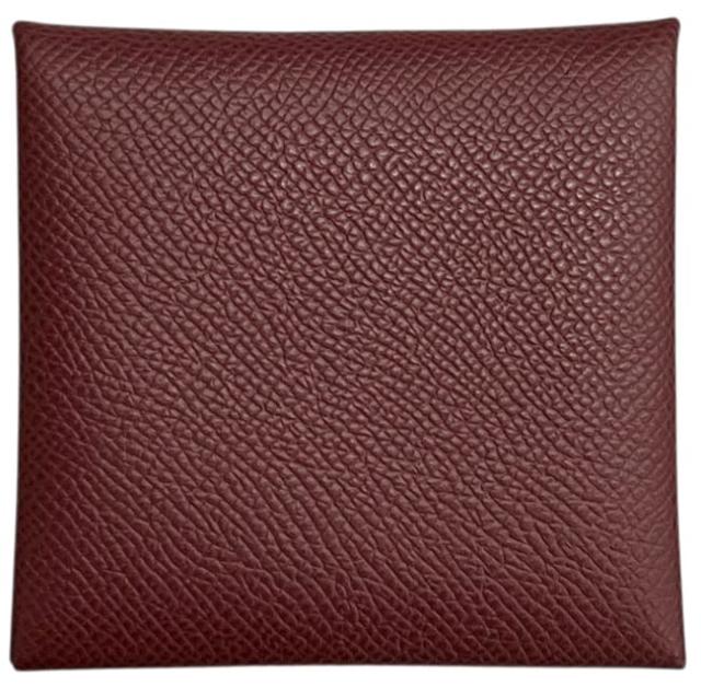 エルメス コインケース バスティア ボルドー 美品 小銭入れ 財布 レザー エプソン 中古 Ｗ刻印_2