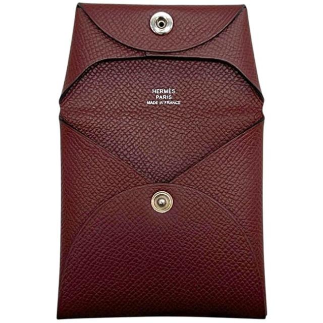 エルメス コインケース バスティア ボルドー 美品 小銭入れ 財布 レザー エプソン 中古 Ｗ刻印_3