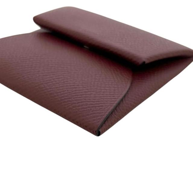 エルメス コインケース バスティア ボルドー 美品 小銭入れ 財布 レザー エプソン 中古 Ｗ刻印_5